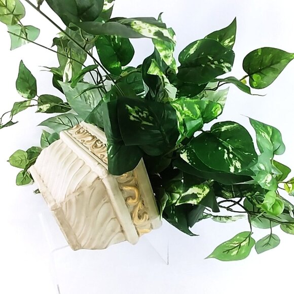 Floral Table Decor Faux Ivy Arrangement Handcrafted Collins Creek Collections - Picture 4 of 7